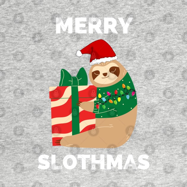 Merry Slothmas Christmas Light - Merry Slothmas Cute Sloth greeting For Holidays by Famgift